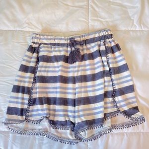 Purple striped shorts